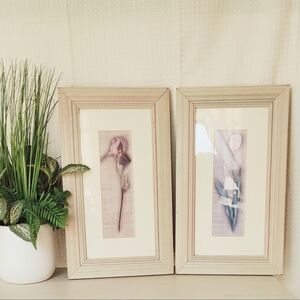 Long Stem on Linen by Joseph Kiley 2 - Floral Picture Frames L 14.5"×W 9"